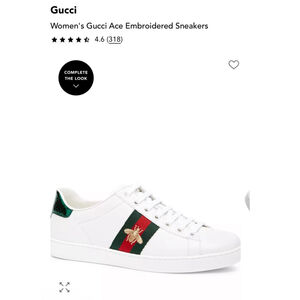 New Gucci Ace Embroidered Sneakers White Green 8